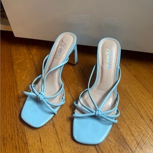 Liliana Light Blue Strappy Heels